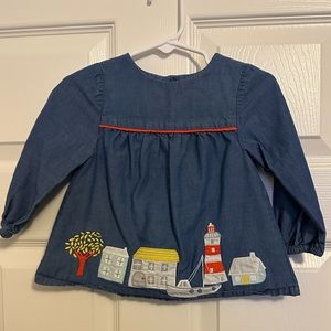 Baby Boden Chambray Seaside Village Shirt